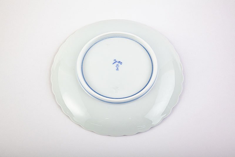青白磁牡丹彫【和皿】