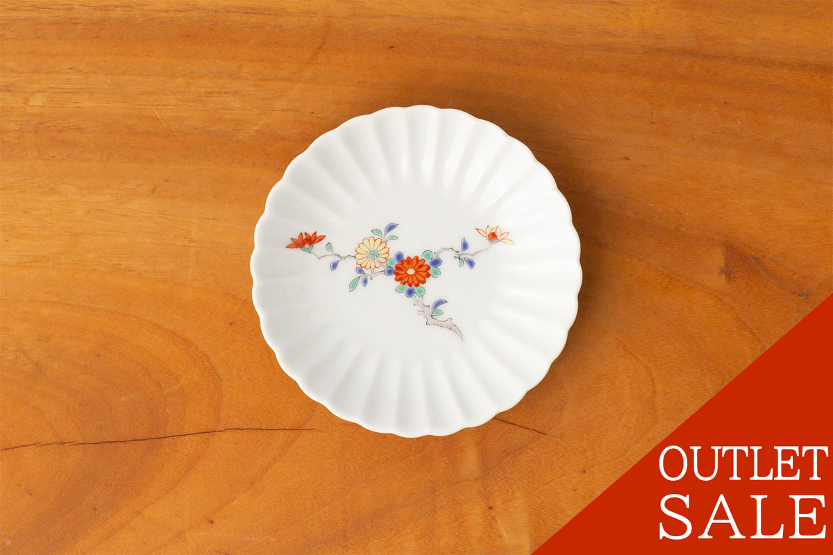 華山窯　蓋付き煮物椀　６客　ダミ 手描き菊型 菊絵 2002300003001.jpg