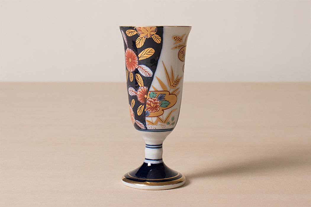 有田焼賞美堂　染錦草花文盛鉢 有田焼賞美堂 染錦草花文盛鉢