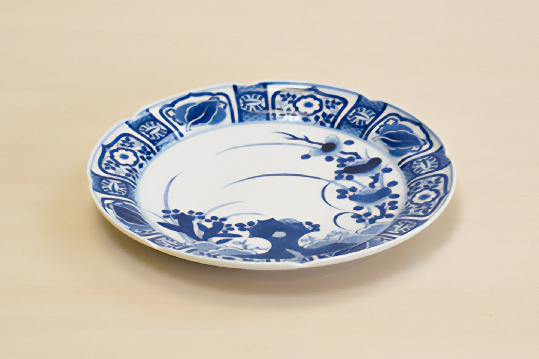 源右衛門窯 染付 芙蓉手 30.5㎝ 大皿 盛り皿 飾り皿 共箱 未使用品 源右衛門 染付芙蓉手 大皿 木箱入り - メルカリ