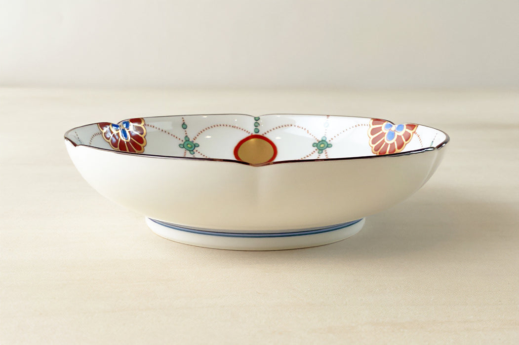 アウトレット】錦日輪赤玉瓔珞文 銘々皿（径15cm）｜有田焼なら