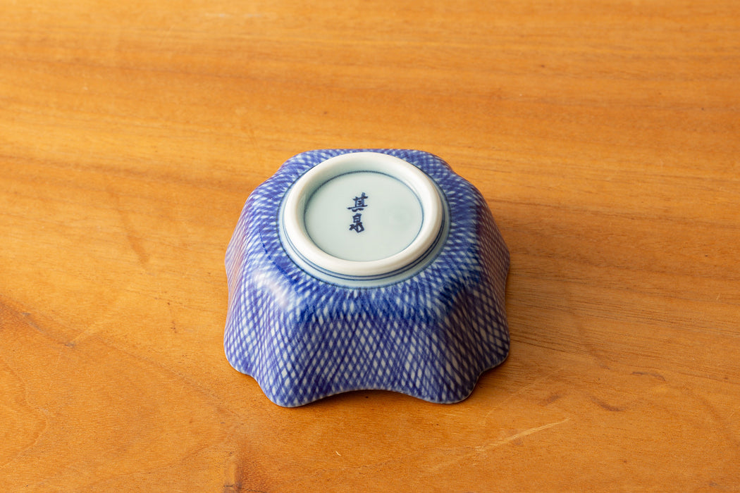 アウトレット】藍千綾福文 角中付（縦9cm）｜有田焼なら賞美堂本店