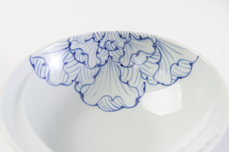Cacomi [Pot plate 13.5cm] Petal pattern blue/red 2-piece set