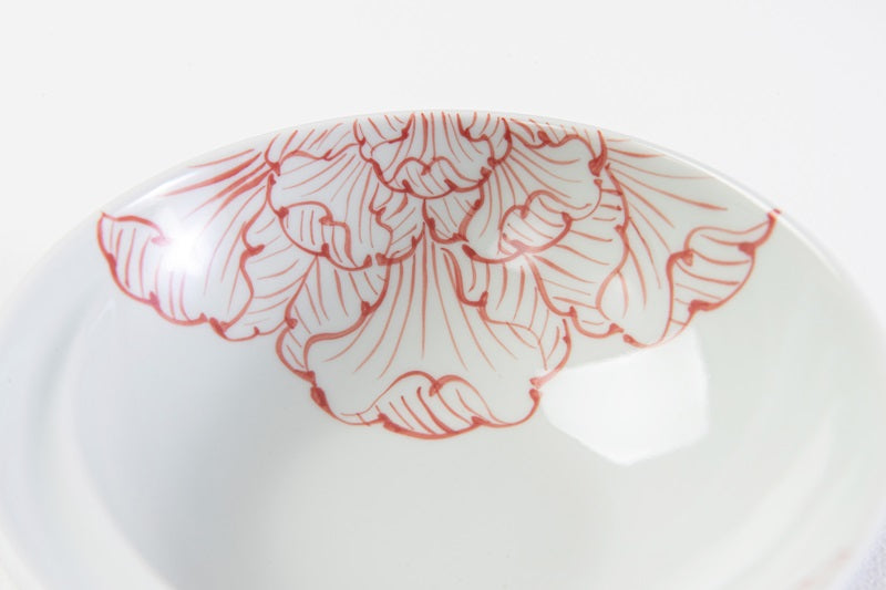 Cacomi -かこみ- 【鍋の取り皿13.5cm】 花弁紋 青・赤 2枚セット