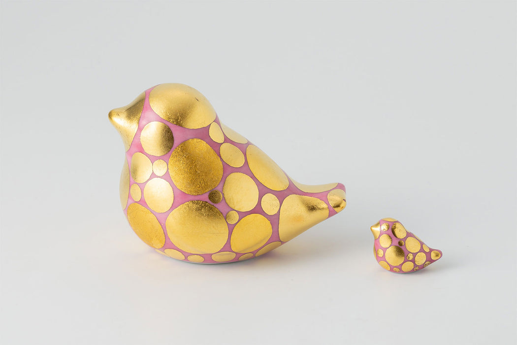 momoco bird【小野鉄兵／金襴手ドット(ピンク)】ミニbird付