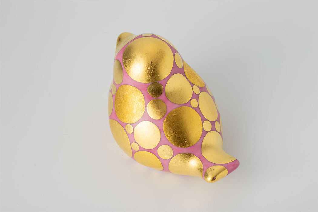 momoco bird【小野鉄兵／金襴手ドット(ピンク)】ミニbird付