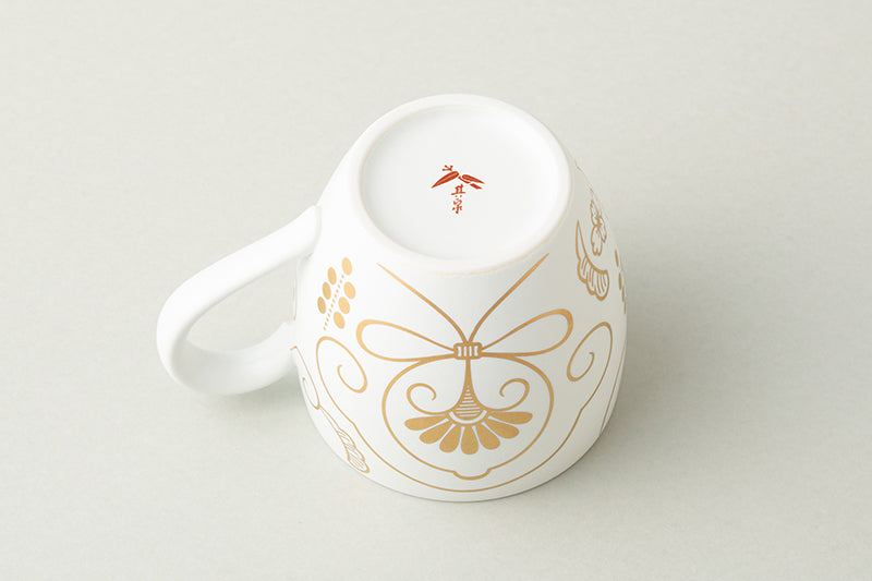 Yuikaraksa [Mug] Gold (with lid and SS tea strainer)