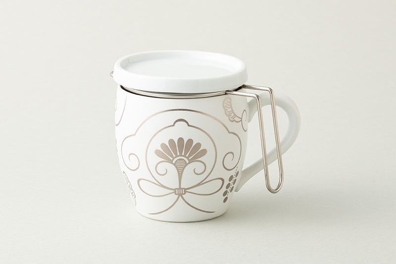 Yuikaraksa [Mug] Platinum (with lid and SS tea strainer)