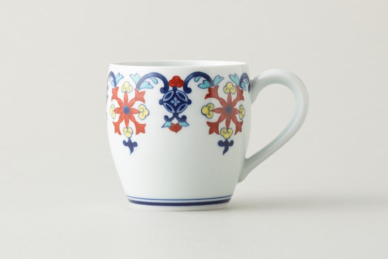 Colored Nabeshima pattern [Mug] (with lid)