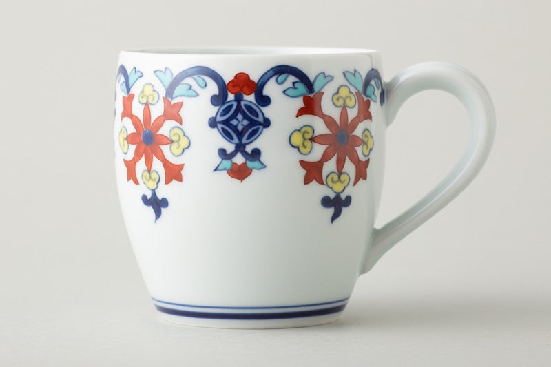 Colored Nabeshima pattern [Mug] (with lid)