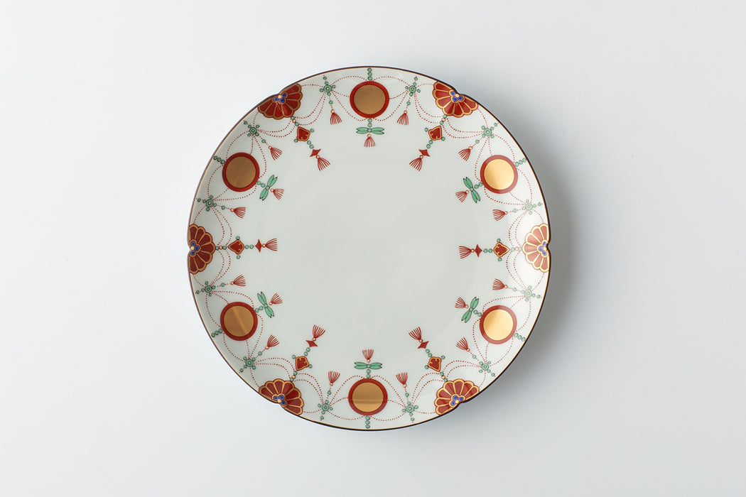 Nishiki sunflower red ball pattern [mono plate]