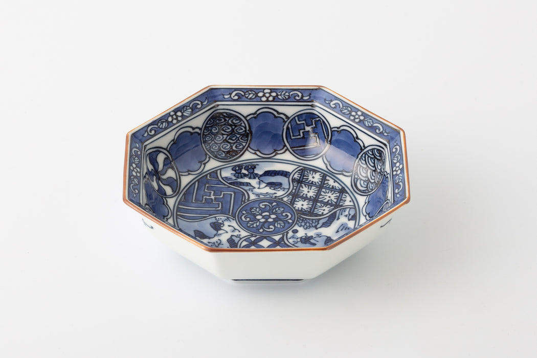 Hirado Shozui [large octagonal plate]