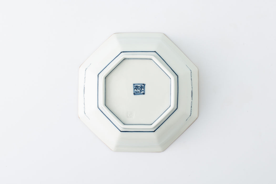 Hirado Shozui [large octagonal plate]