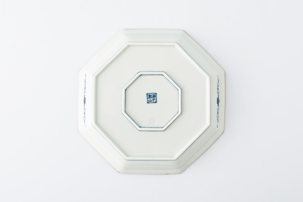 Hirado Shozui [large octagonal plate]