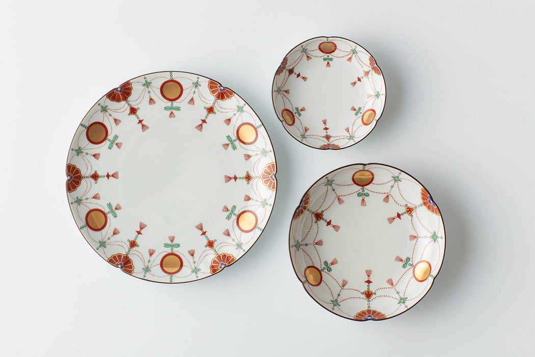 Nishiki sunflower red ball pattern [mono plate]