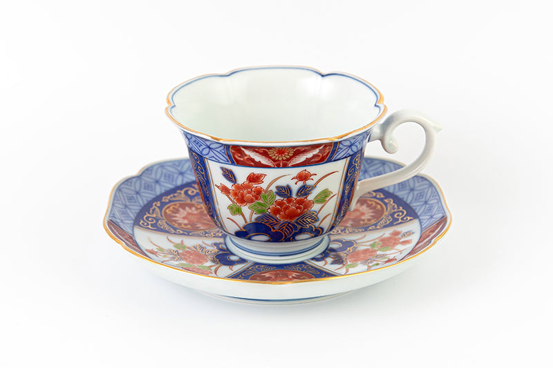 染錦古伊万里(赤)【紅茶碗皿】｜有田焼なら賞美堂本店オンラインショップ
