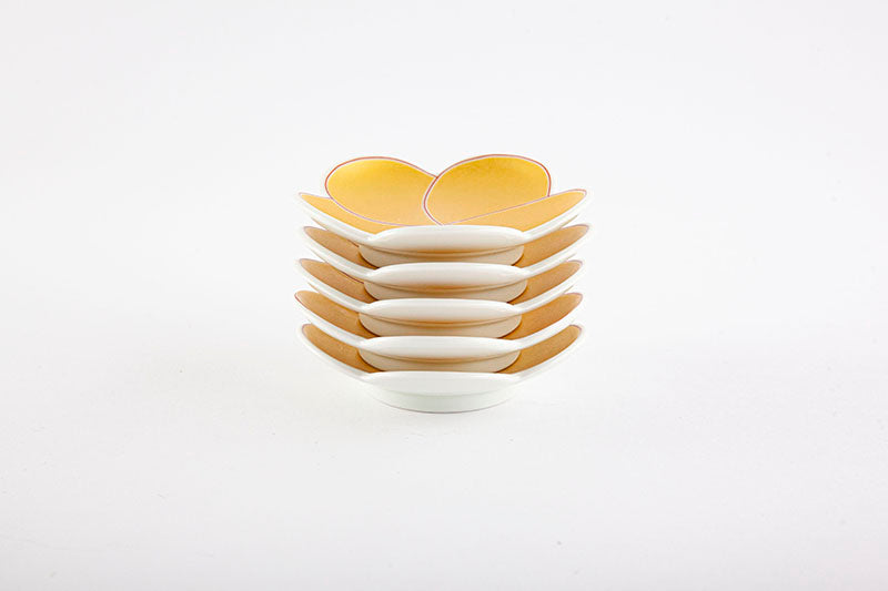Gold [Twisted plum-shaped plate, small]