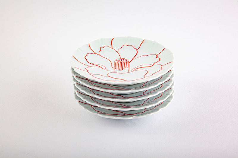 Nishiki wire [camellia carving small plate]