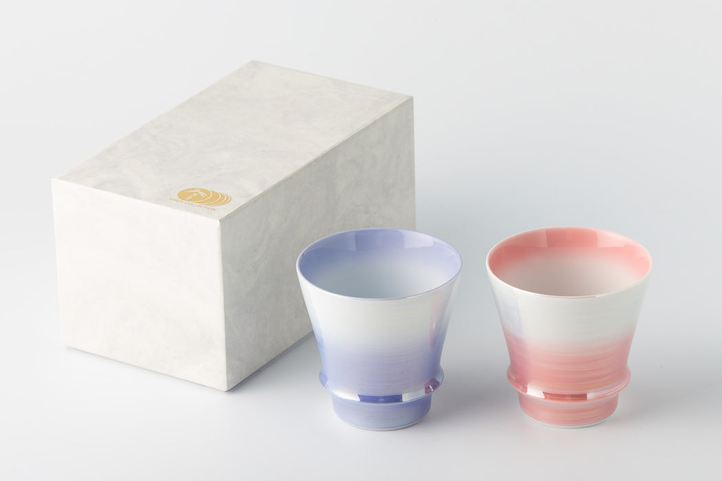 Takumi no Kura Sake glass (reverse) brocade pattern [Set of 2 with a choice of colors]