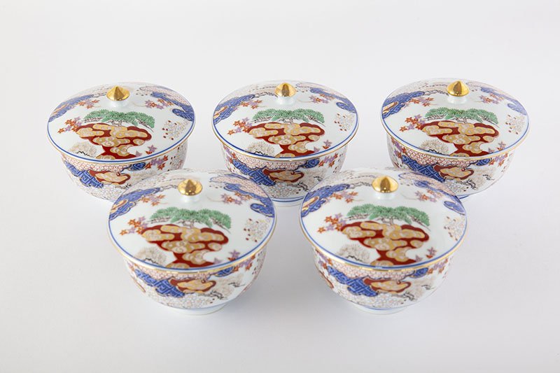 春秋文【汲出し揃(5客)】 木箱入