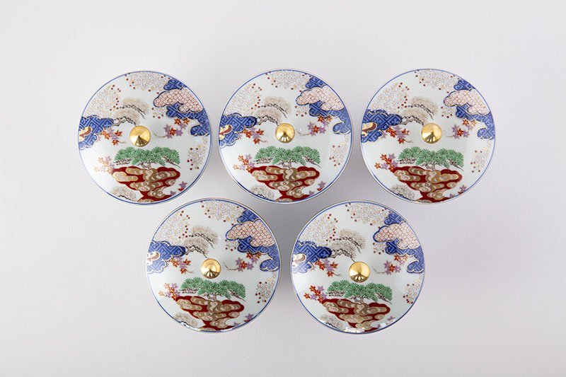 春秋文【汲出し揃(5客)】 木箱入