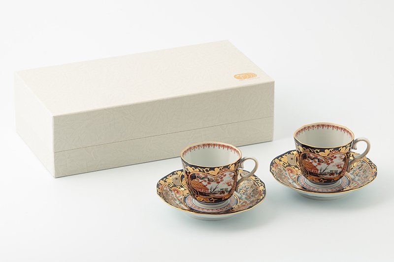 Rimpa Ko-Imari style [coffee bowl and plate]