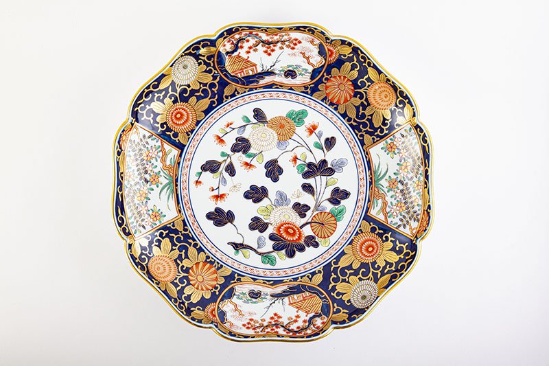 琳派古伊万里様式【盛皿・中】 木箱入｜有田焼なら賞美堂本店