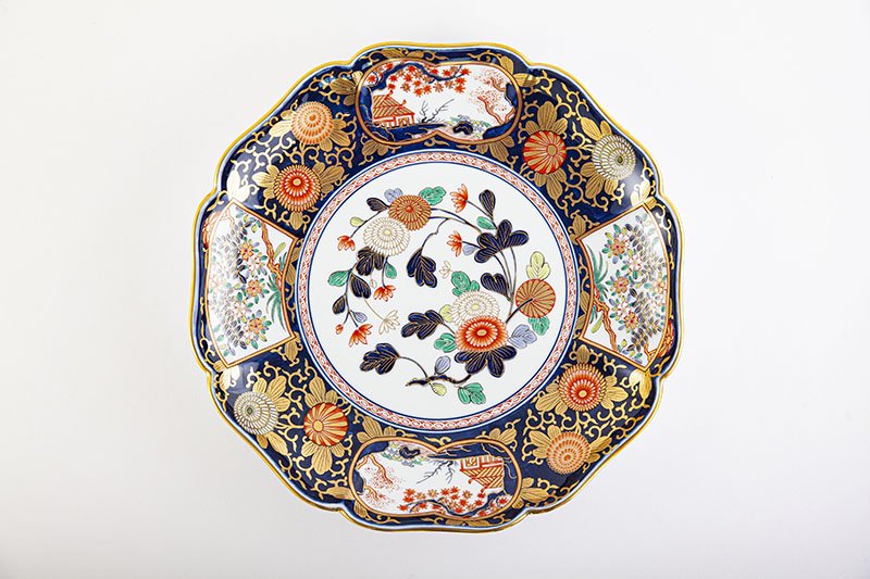 Rinpa Ko-Imari style [Plate/Small] In wooden box