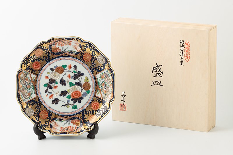 Rinpa Ko-Imari style [Plate/Small] In wooden box