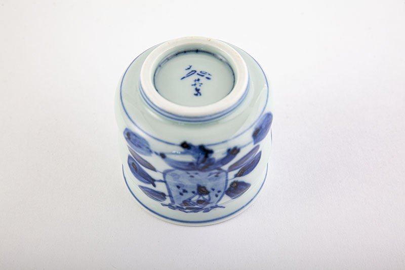 Old dyed flower and bird pattern [Tean cup, small]