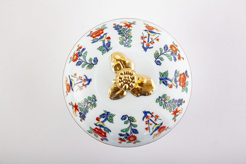 Meissen color picture flower pattern [candy box]