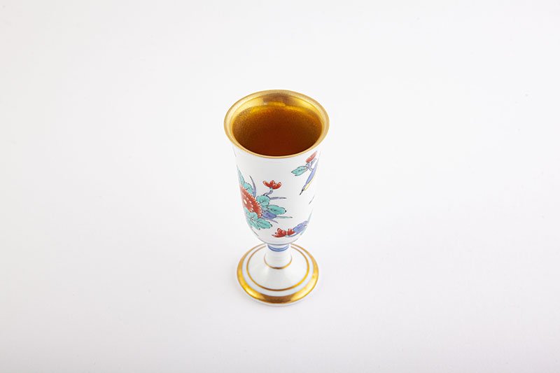 Somenishiki peony pattern [wine cup, small]