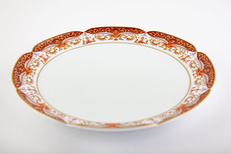 Akano gold colored arabesque [dinner plate, small]