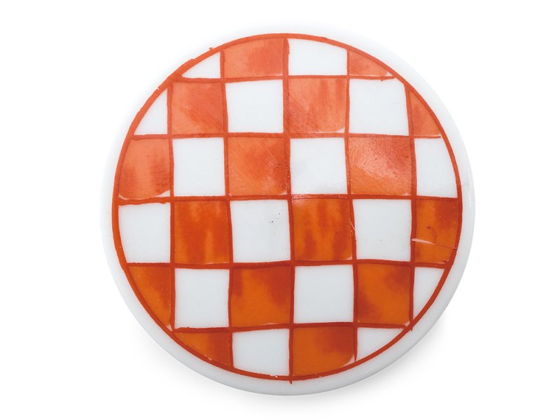Checkered pattern [Magnet/Red]