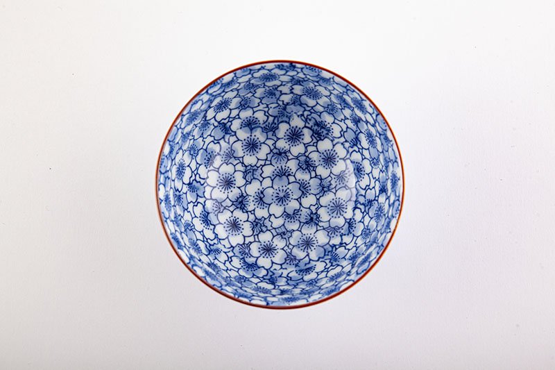 Hanazume [rice bowl/blue]