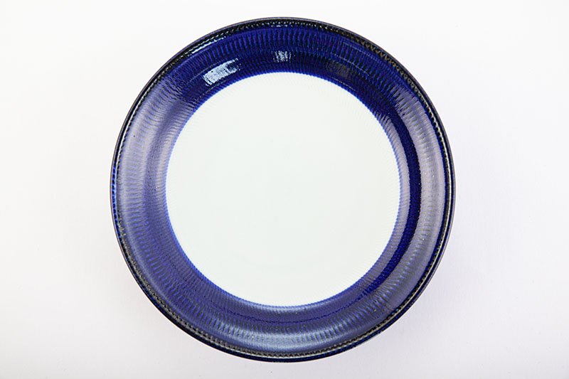 藍濃とび鉋【和皿】