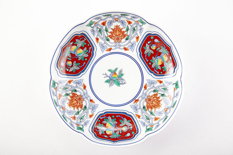 草花果実文【銘々皿】