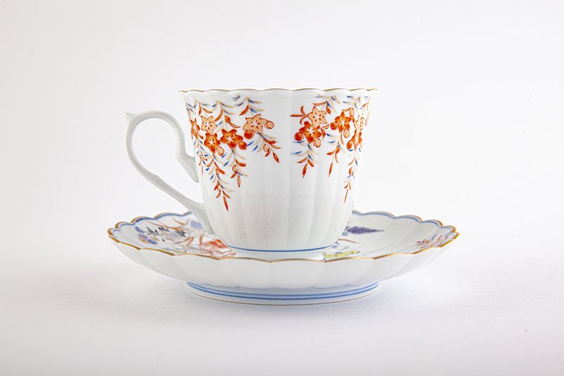 Kimiko pattern [coffee bowl and plate]