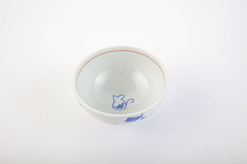 Kofuku tea bowl Ko (mouse), red