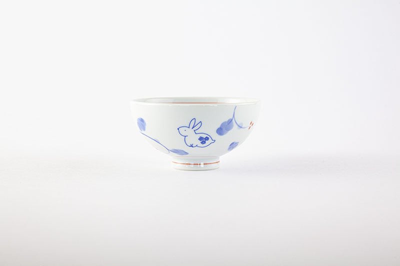 Kofuku Tea Bowl Rabbit/Red