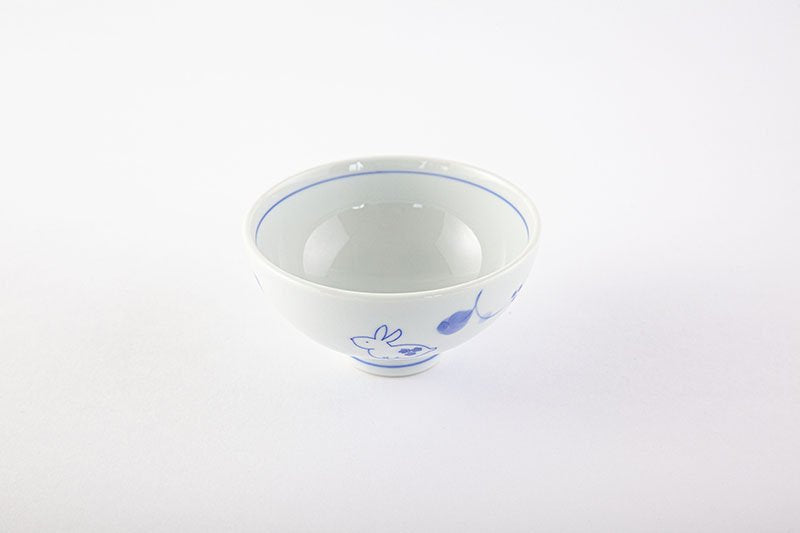 Kofuku Tea Bowl Rabbit/Blue