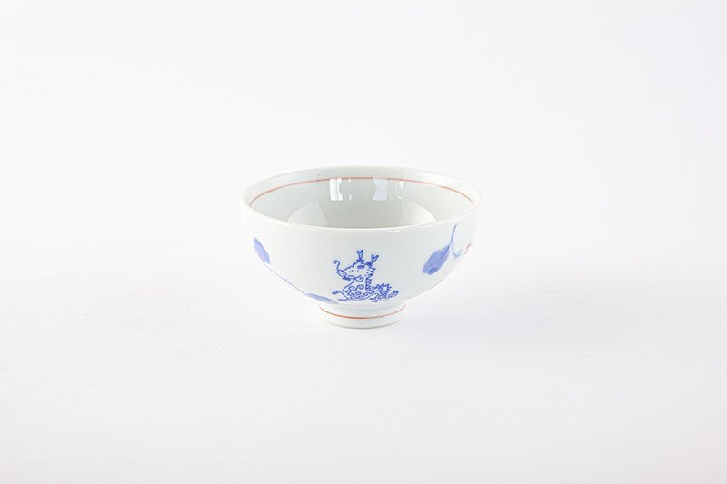 Kofuku tea bowl, Tatsu, red