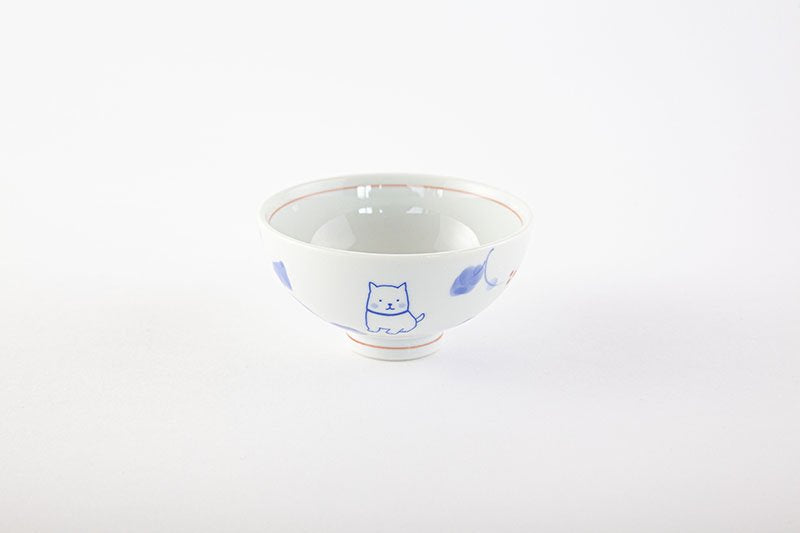 Kofuku Tea Bowl Inu (Dog)/Red