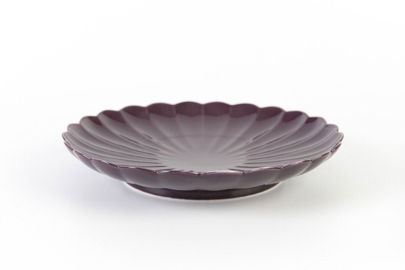 Kikuwari [Japanese plate] (purple)