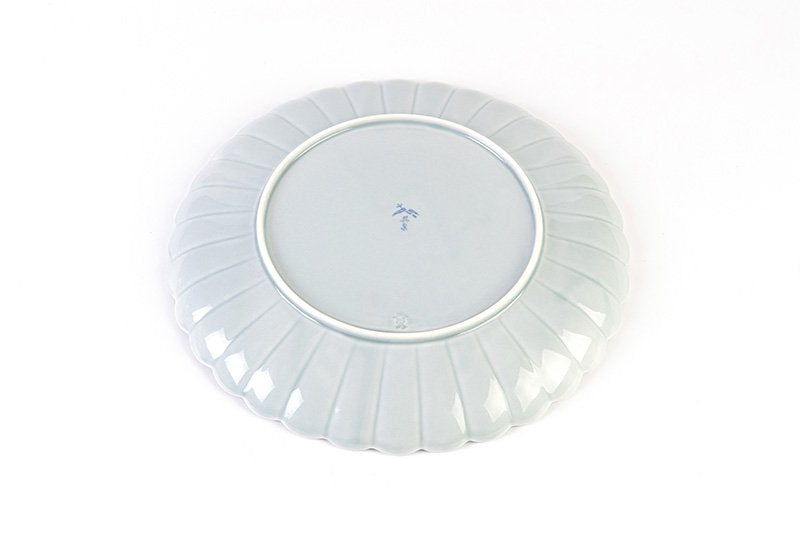 Kikuwari [Plate] (Blue Gray)