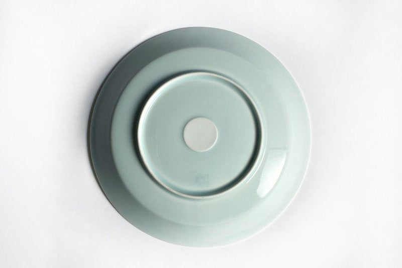Blue and white porcelain peach carving [Japanese plate]