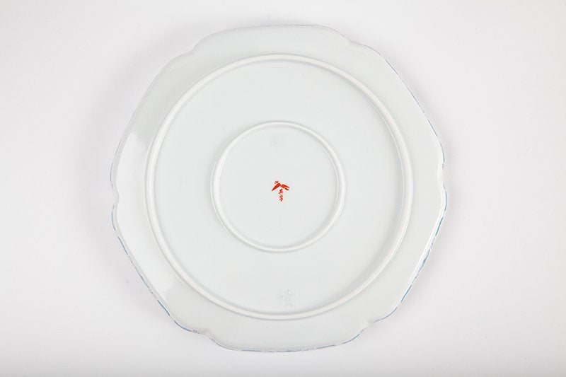 Yuikaraksa [Flower-shaped plate (24.5cm) Hanasa Onion, Red and Red Set of 2]
