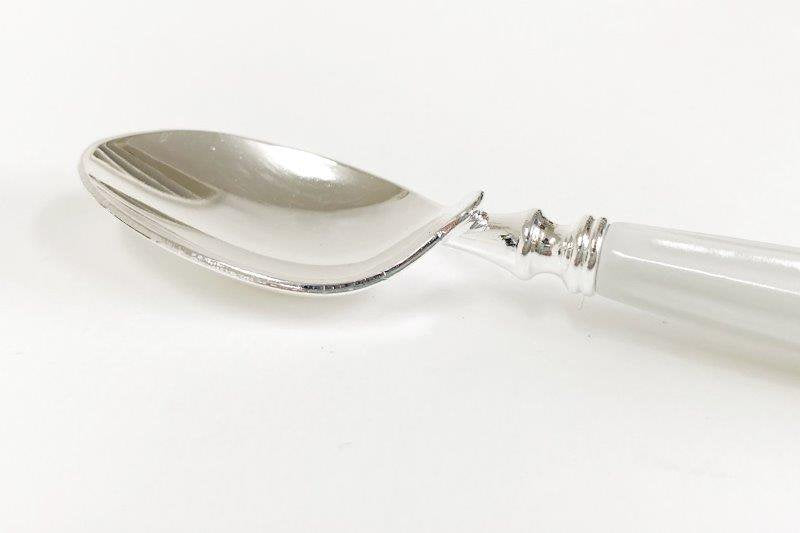 Tea spoon (white porcelain/shimashima)
