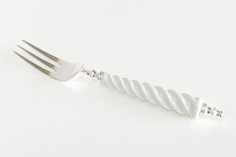 Tea fork (white porcelain/screw screw)