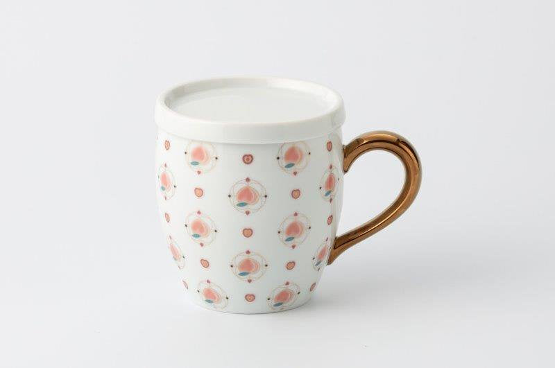 Fruit peach [mug] (with lid)